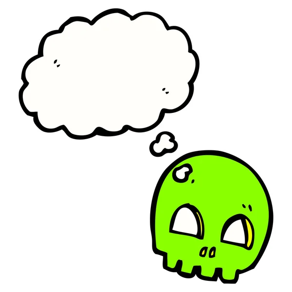 Groene schedel — Stockvector