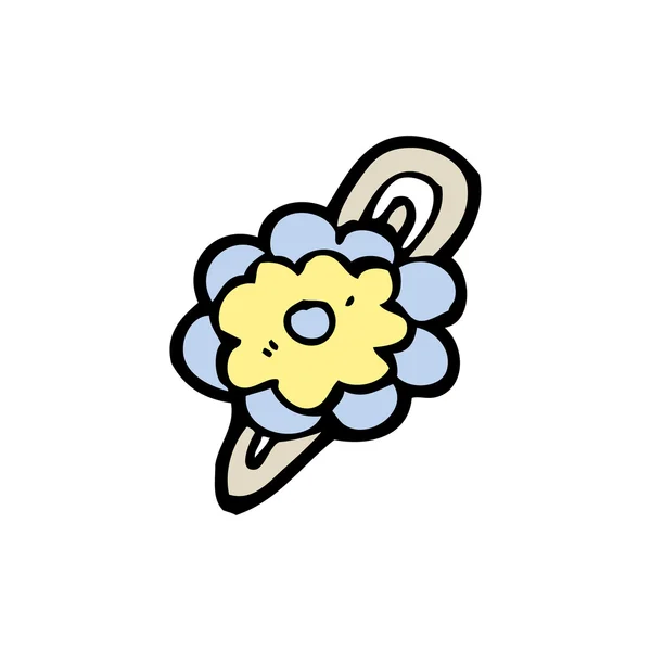 Clip de pelo de flor — Vector de stock