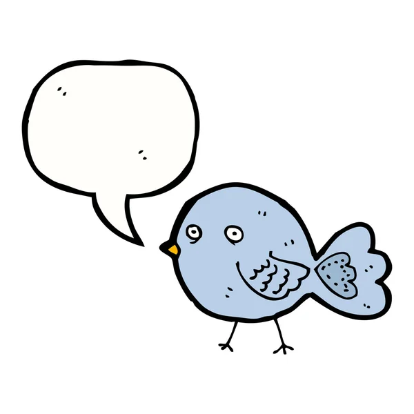 Rolig fågel blå — Stock vektor
