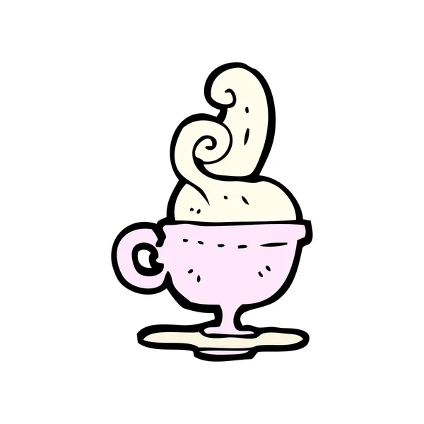 Taza de té al vapor — Vector de stock