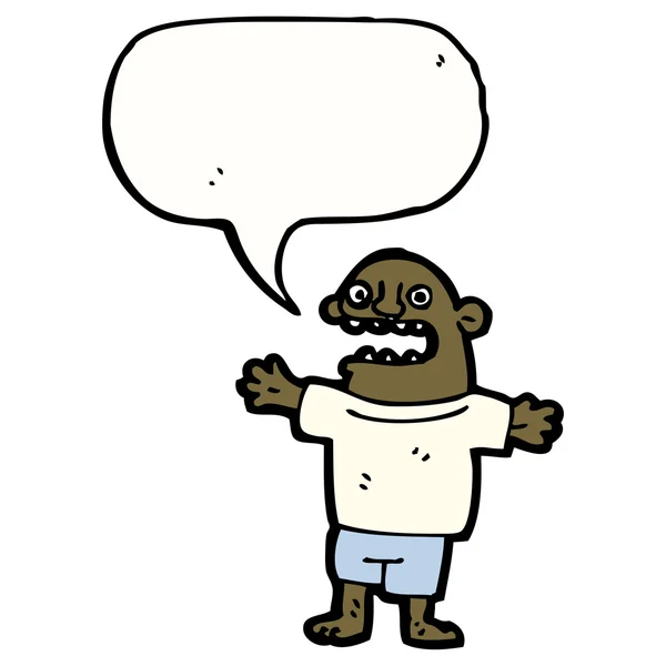 Hombre calvo divertido hablando — Vector de stock