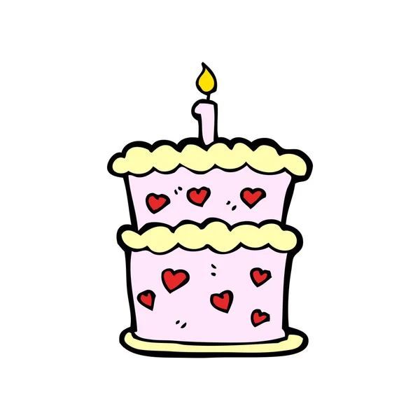 Gâteau d'anniversaire — Image vectorielle