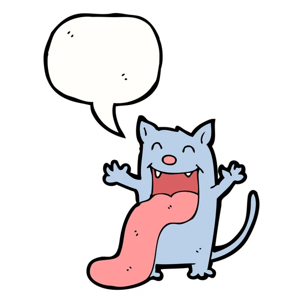 Chat avec une langue énorme — Image vectorielle