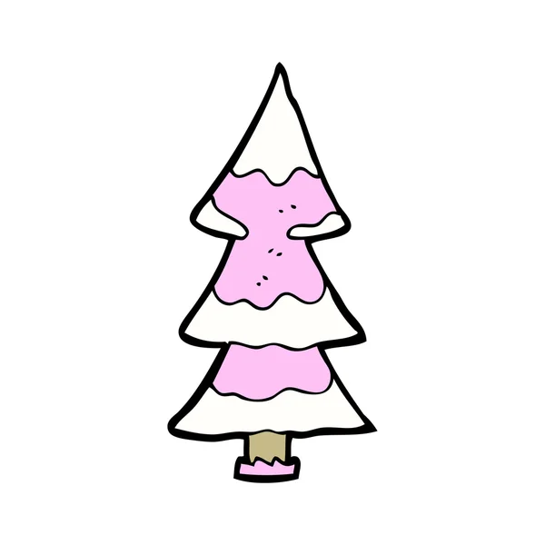 Pinkfarbener Weihnachtsbaum — Stockvektor