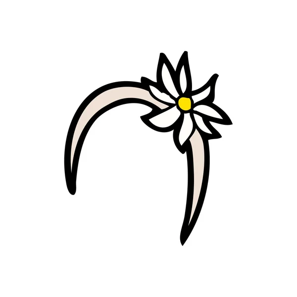 Çiçek saç bandı — Stok Vektör