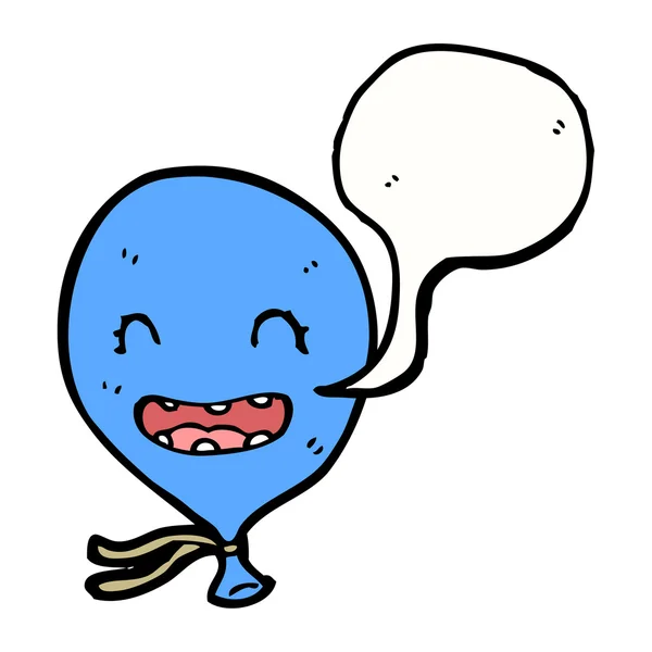 Lachen blauwe ballon — Stockvector