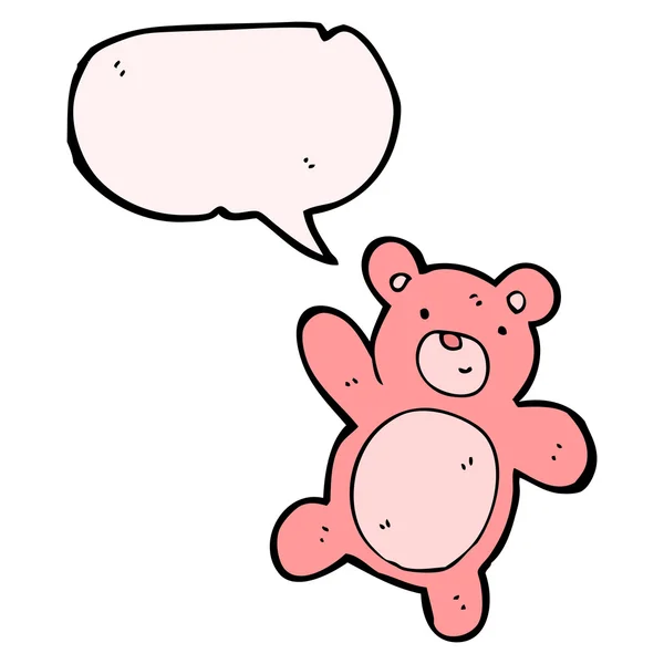 Oso de peluche rosa — Vector de stock