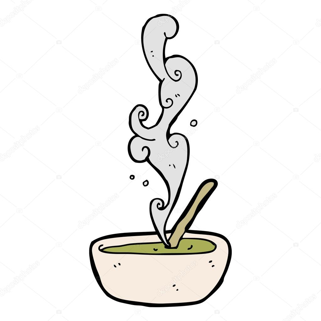 steaming bowl of soup