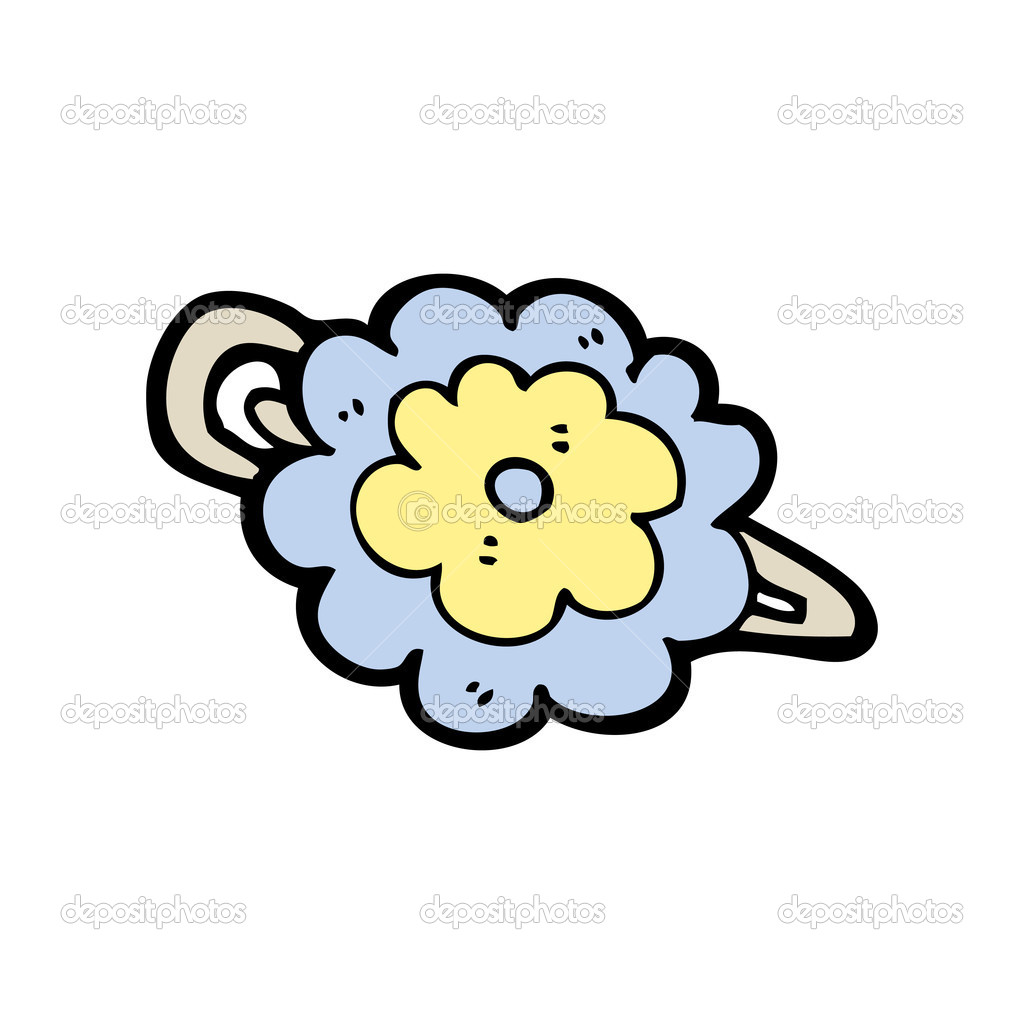 Flower hair clip Stock Vector Image by ©lineartestpilot 20948497
