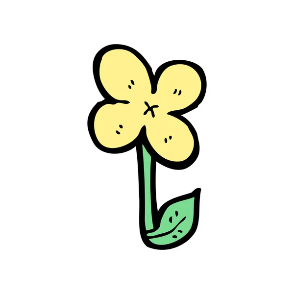 Pequeña flor amarilla — Vector de stock