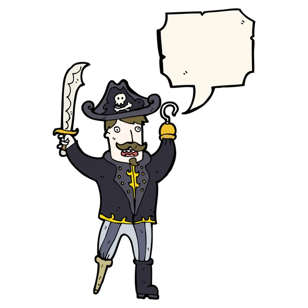 Capitán pirata — Vector de stock