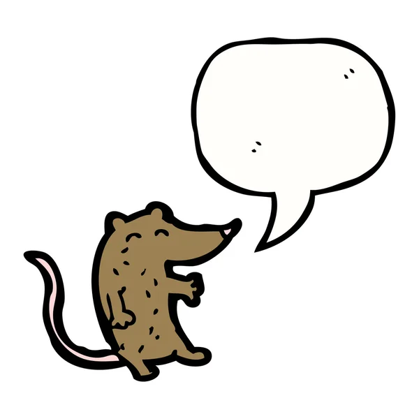 Ratón con burbuja de pensamiento — Vector de stock