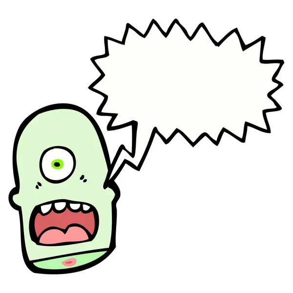 Shouting monster head — Stock Vector