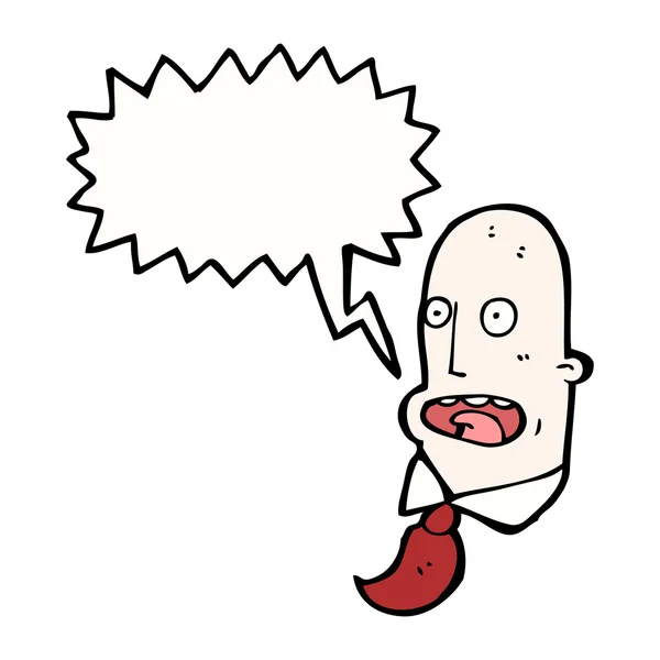 Shouting bald man — Stock Vector