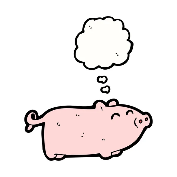 Świnia z bańki myśli — Wektor stockowy