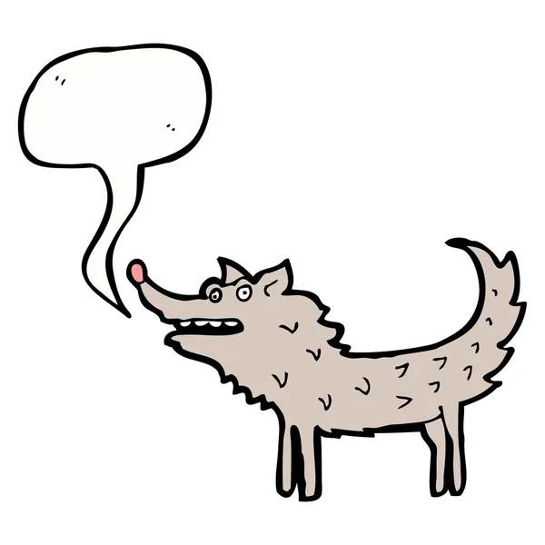 Talking wolf — Stock Vector
