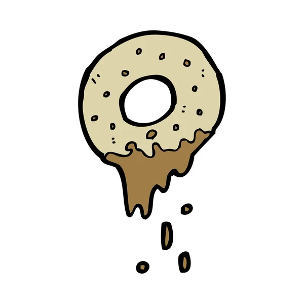 Dripping doughnut — Stock Vector