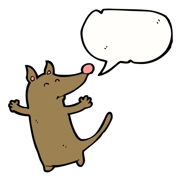 Petit chien avec bulle de pensée — Image vectorielle