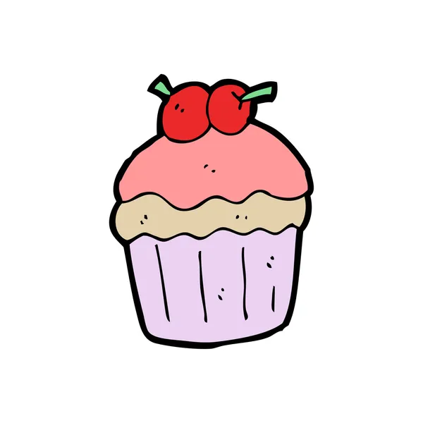 Cherry cupcake — Stock Vector