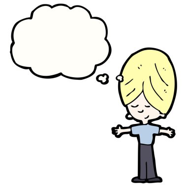 sarışın çocuk ile konuşma balonu