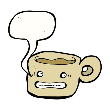 endişeli kahve kupa