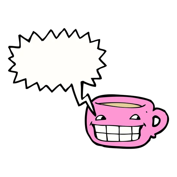 Caneca de café sorrindo — Vetor de Stock