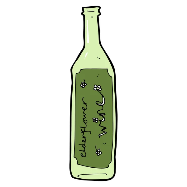 Botol anggur elderflower - Stok Vektor