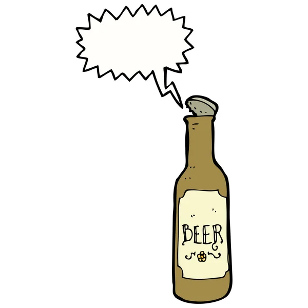 スピーチの泡とビール瓶 — ストックベクタ