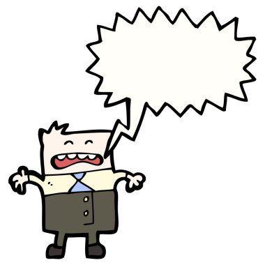 bağırarak patron karikatür