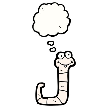 mutlu solucan karikatür