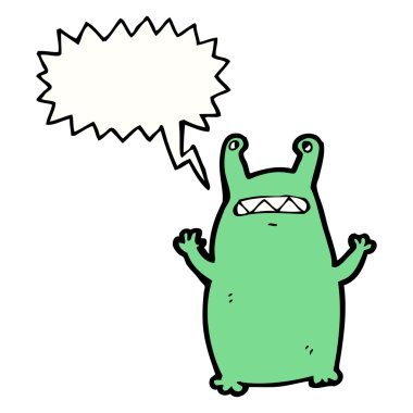 çizgi film uzaylı sümüklüböcek canavar