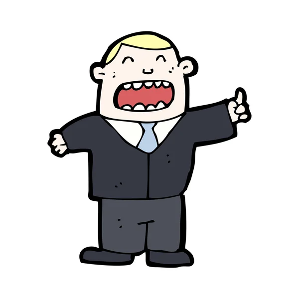 Dibujos animados jefe egoísta — Vector de stock