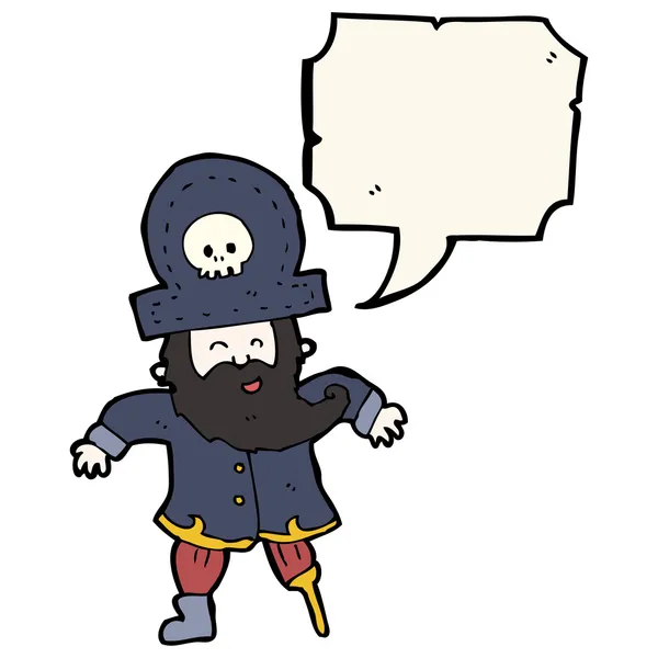Dřevěná noha pirát kapitán kreslený — Stockový vektor