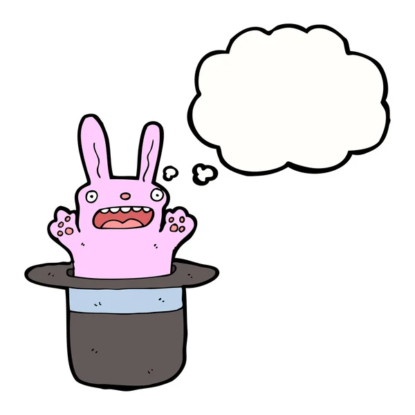 Cartoon rabbit in hat — Stock Vector