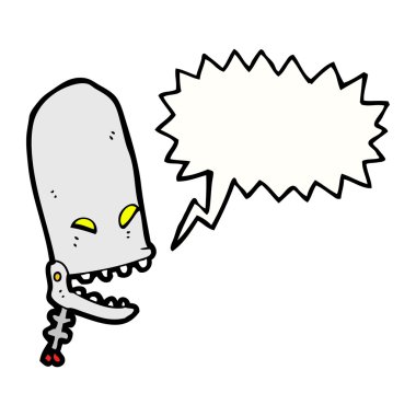 Kötü robot kafa çizgi film