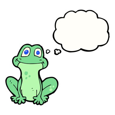 Kurbağa ile düşünce balonu
