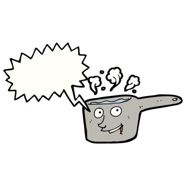 tencere ile düşünce balonu