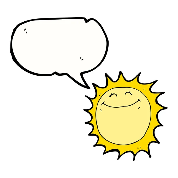 Sonriente sol — Vector de stock