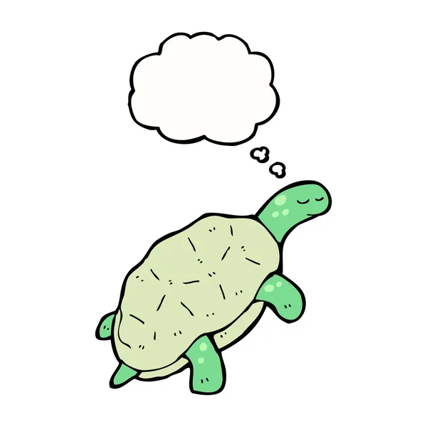 Turtle met tekstballon — Stockvector