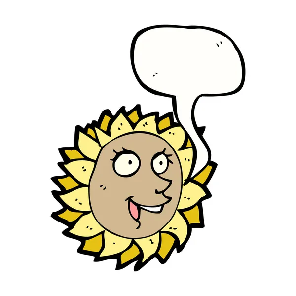 Slunečnice tvář charakteru — Stockový vektor