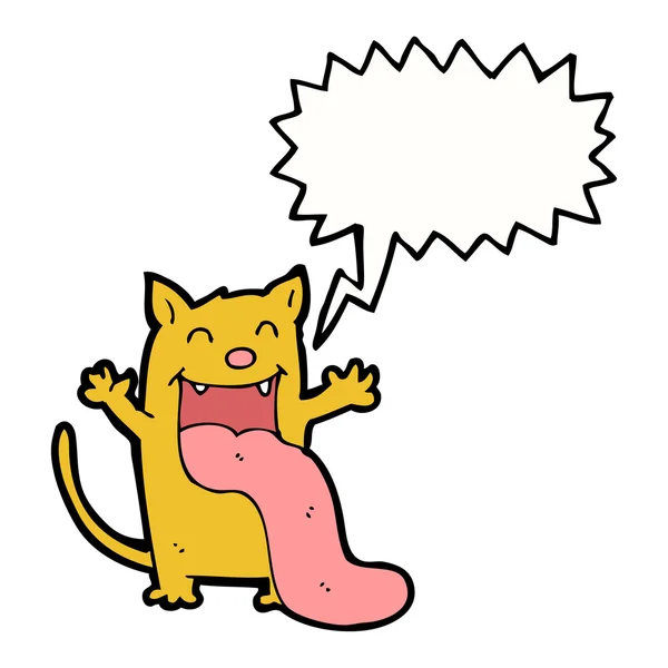 Gato sobresaliendo lengua — Archivo Imágenes Vectoriales