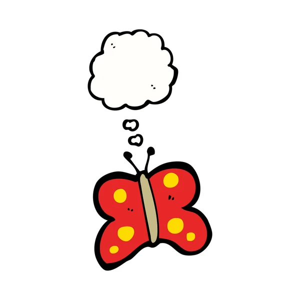 Mariposa roja — Vector de stock