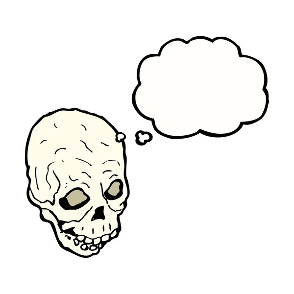 Spooky schedel — Stockvector