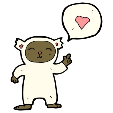 sevimli ayı kostümü çocuk