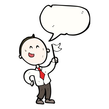 işadamı sallanan beyaz bayrak