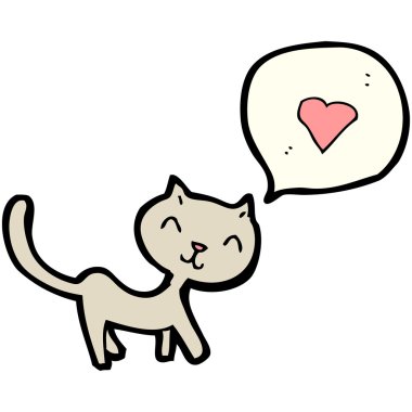 kedi ile düşünce balonu