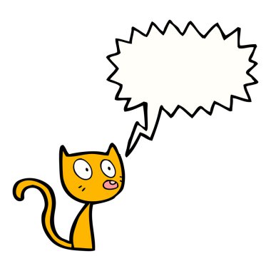 Beyaz arka plandaki kedi