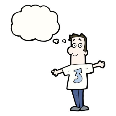 Üç numaralı tişörtlü adam