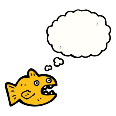 düşünce balonu ile Goldfish