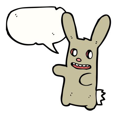 içi boş gözlü zombi tavşan